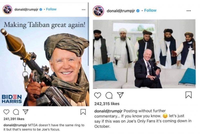 جوبایدن در لباس طالبان
